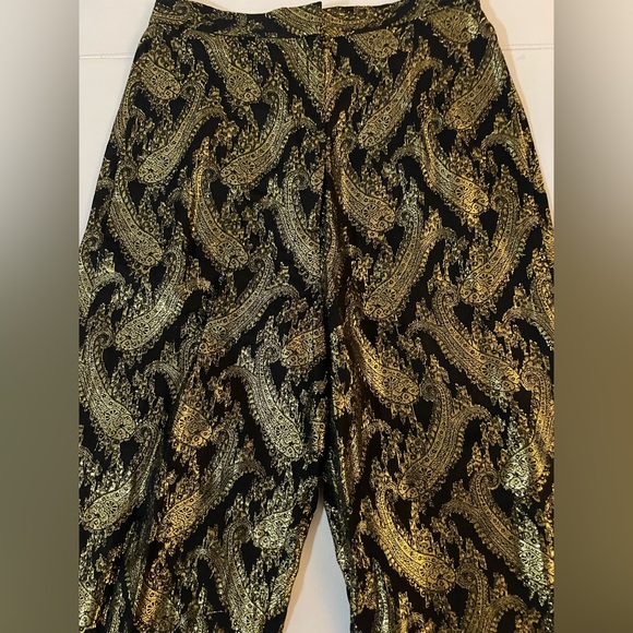 & Other Stories gold brocade metallic paisley coord matching set pants blouse S - Picture 7 of 12